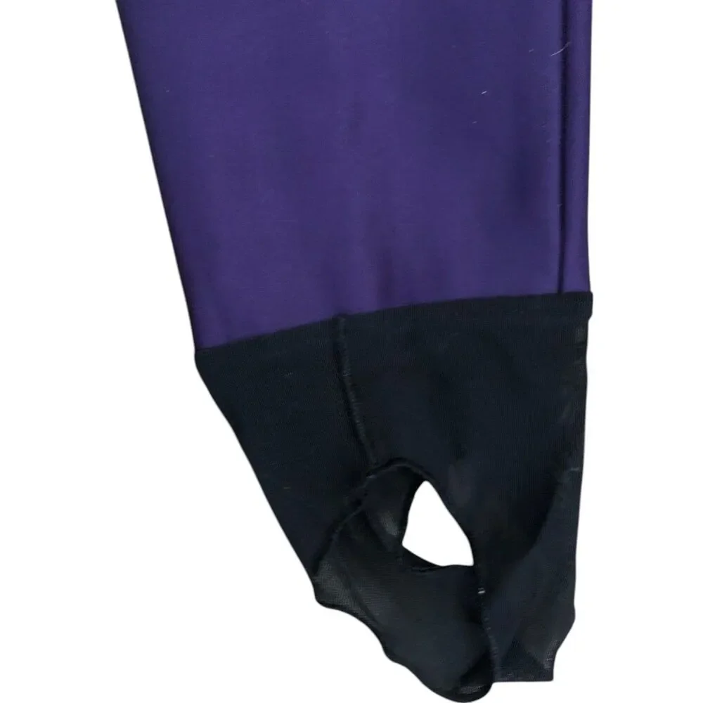 Schoeller Nils Classic Purple High Waist Fleece‎ Lined Stirrup Ski Pants Sz 10R - Picture 9 of 15